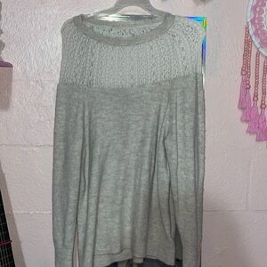 Express Long Sleeves sweater 
Gray with White color size S 
Never worn